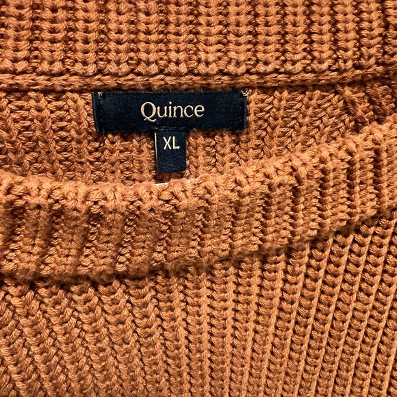 Quince Organic Cotton Fisherman Crew Sweater - Ginger - Size XL EUC - Picture 3 of 5